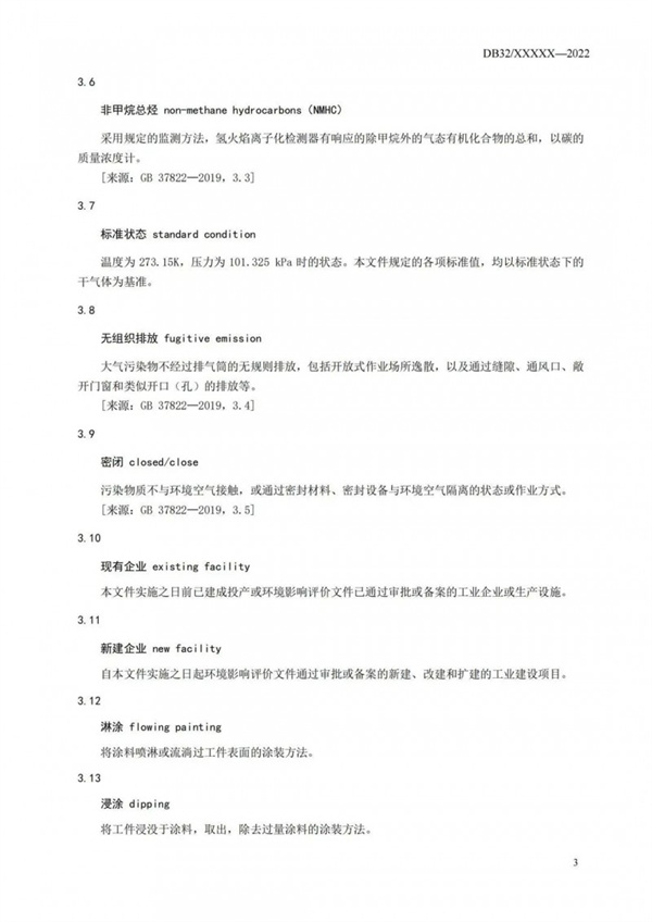 工业涂装工序大气污染物排放标准